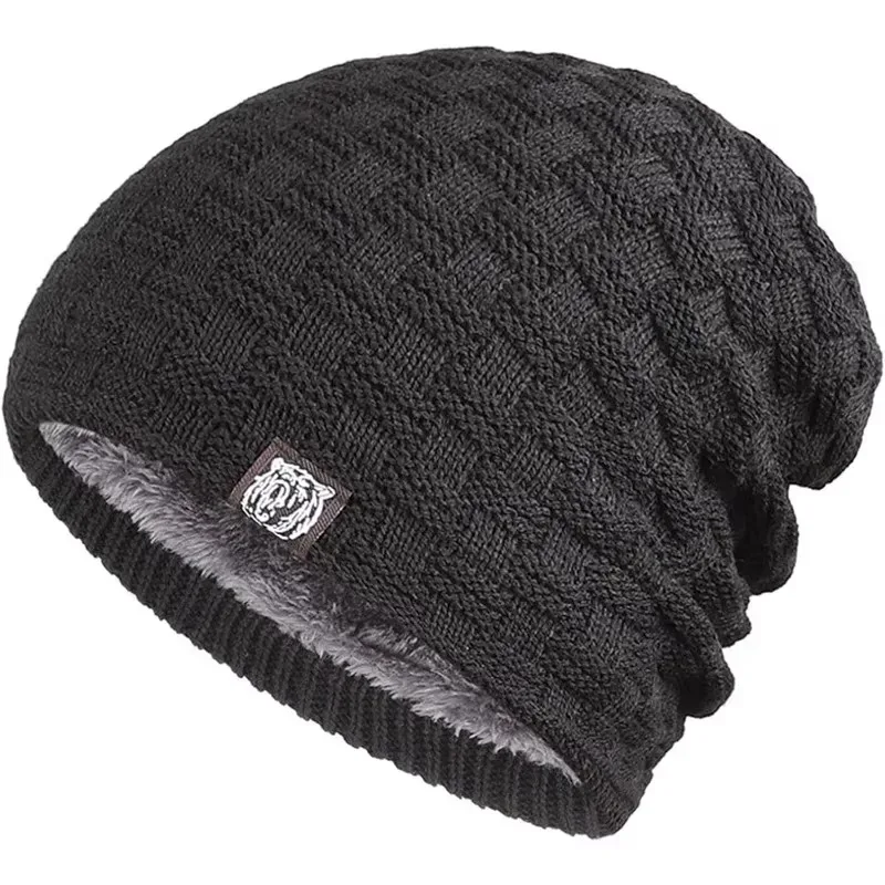 Cycling Gear Cold Weather - Męska czapka zimowa z pluszową podszewką,