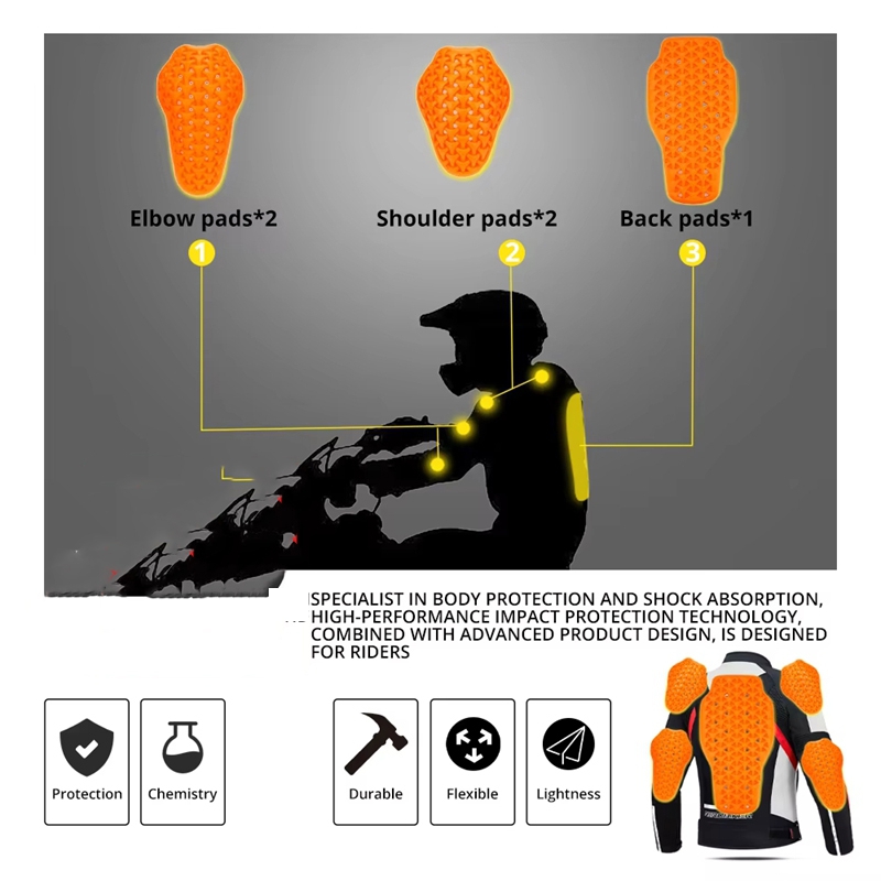 Cycling Gear And Equipment - Wyposażenie rowerowe: ochraniacze na plecy, łokcie,