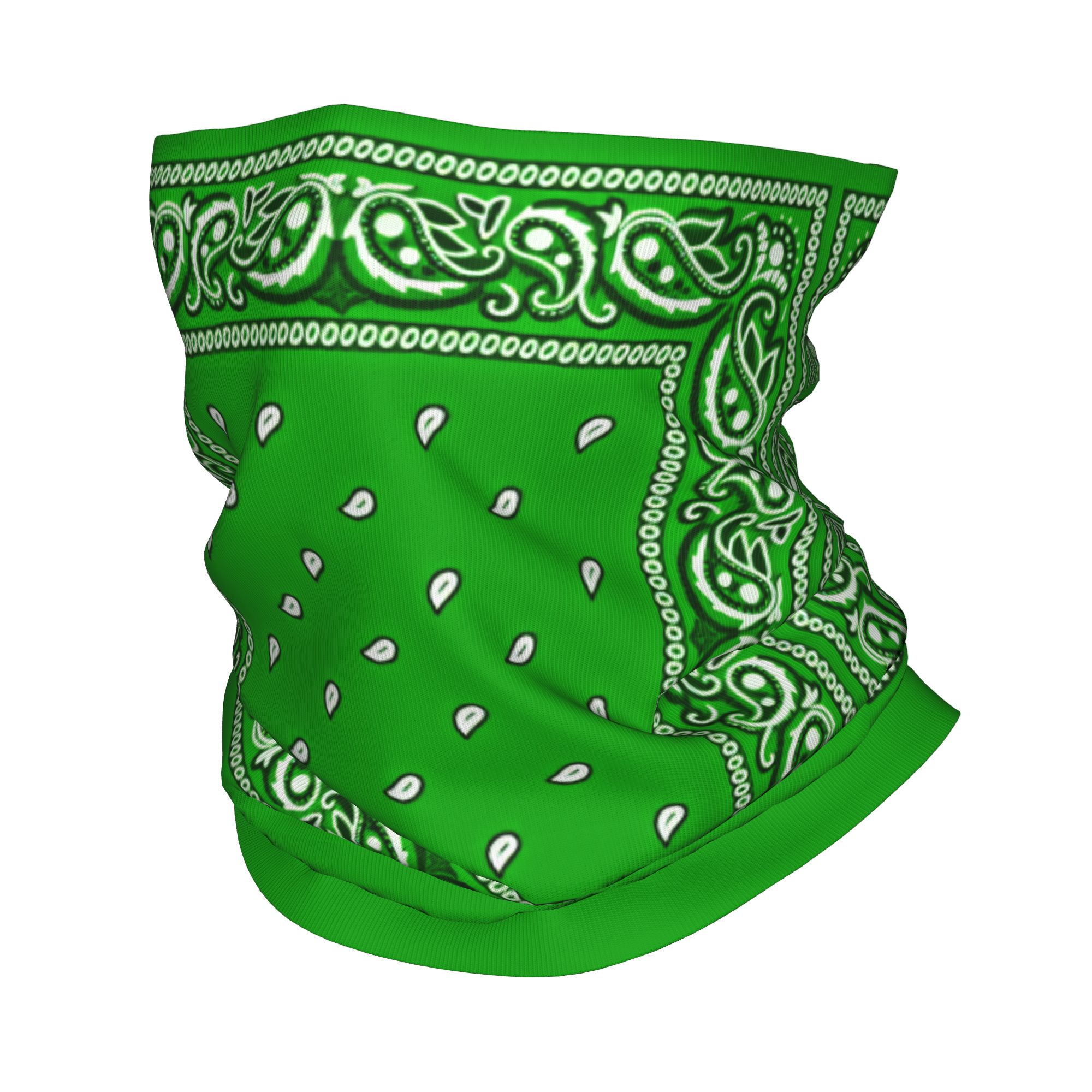 Cycling Face Mask - Zielona Bandana Fajna Maska Rowerowa Wędkarska